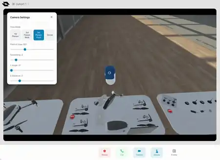 Remotely controlling the live stream viewpoint.